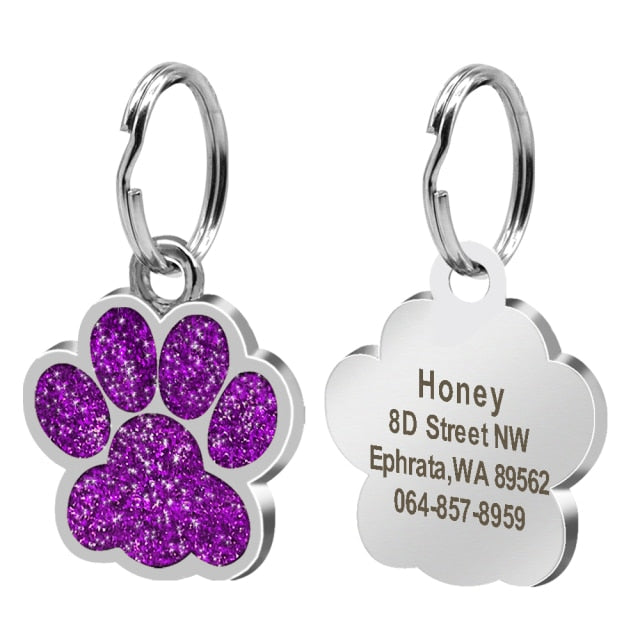 Free Engraved Pet Dog ID Tag Personalized Cat Puppy ID Tag Pet Dog Collar Accessories Custom Dogs Anti-lost Name Tags Pendant